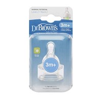Dr Brown's Silicone Nipple 3m+ Narrow 2 