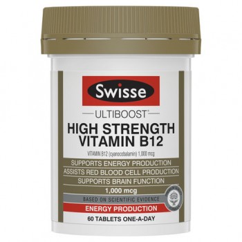 Swisse High Strength Vitamin B12 1000mcg 60 Tab