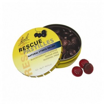 Bach Rescue Pastilles Natural Stress Relief Blackcurrent 50g 