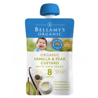 Bellamy's Organic Custard Vanilla Pear with Chia 120g 