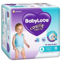 BabyLove Cosifit Nappies Toddler  9-14kg 18 pack 