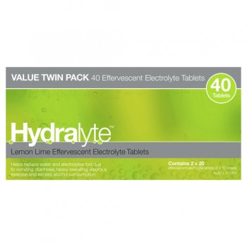Hydralyte Lemon Lime Effervescent Tablets 40 Tab 