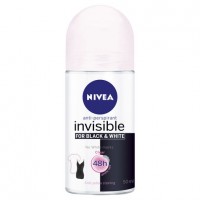 Nivea Womens Roll-On Black&White Invisible Clear Deodorant 50ml 