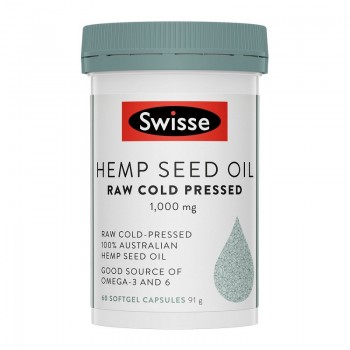 Swisse Hemp Seed Oil 1000mg Raw Cold Pressed 60 