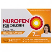Nurofen For Children 7+ Years Orange Flavour 24 Chew caps