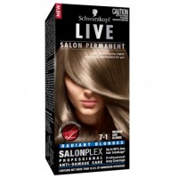 Schwarzkopf Live Salon Perm 7-1 Medium Ash Blonde  