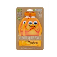 Little Mashies Reusable Squeeze Pouch Pack of 2 - Orange 2x130ml 