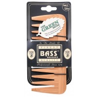 Bass Brushes Bamboo Wood Tortoise Comb Medium - Wide Tooth  