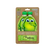 Little Mashies Reusable Squeeze Pouch Pack of 2 - Green 2x130ml 