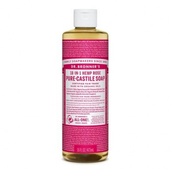 Dr Bronner Castile Soap Rose Oil 473ml 