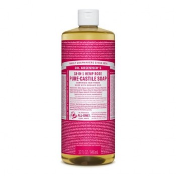 Dr Bronner Castile Soap Rose Oil 946ml 