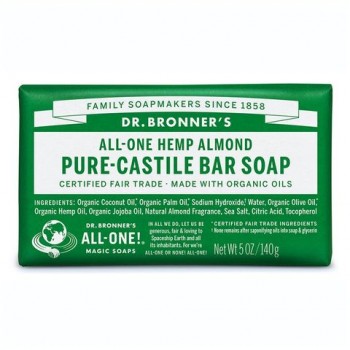 Dr Bronner Castile Bar Soap Almond Pure 140g 
