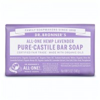 Dr Bronner Castile Bar Soap Lavender Pure 140g 