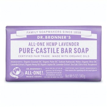 Dr Bronner Castile Bar Soap Lavender Pure 140g 