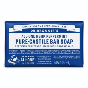 Dr Bronner Castile Bar Soap Peppermint 140g 