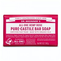 Dr Bronner Castile Bar Soap Rose Pure 140g 