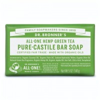 Dr Bronner Castile Bar Soap Green Tea 140g 