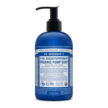 Dr Bronner 4in1 Pump Soap Peppermint 355ml 