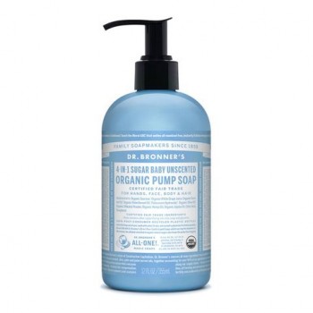 Dr Bronner 4in1 Pump Soap Baby Unscented 355ml 