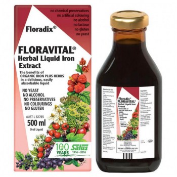 Floradix Floravital Herbal Liquid Iron Extract 500ml 
