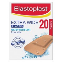 Elastoplast Plastic Water Resistant Strips Extra Wide 20pk 