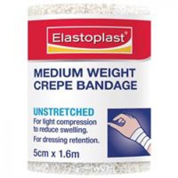 Elastoplast Medium Weight Crepe Bandage 5cm x 1.6m 