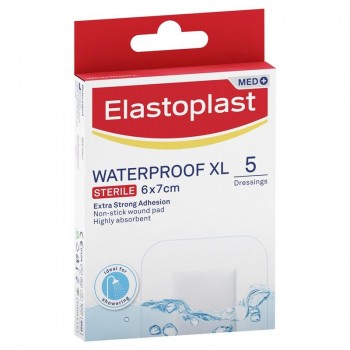 Elastoplast Waterproof XL Dressings 6x7cm Sterile 5 