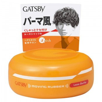 Gatsby Moving Rubber Hairwax Loose Shuffle Orange 80g 