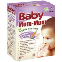 Baby Mum-Mum Organic Rice Rusks Blueberry & Carrot 36g 