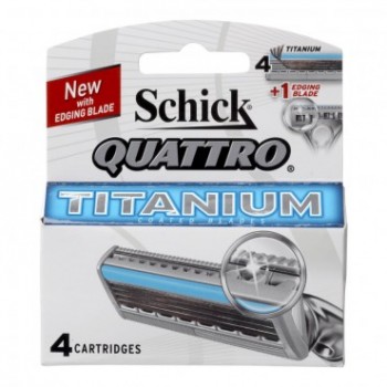 Schick Quattro Titanium Cartridges  4 Pcek