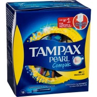 Tampax Pearl Compak Regular Tampons with Applicator 18 