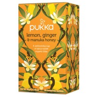 Pukka Lemon, Ginger and Manuka Honey Organic Herbal Tea 20 Tea Bags 