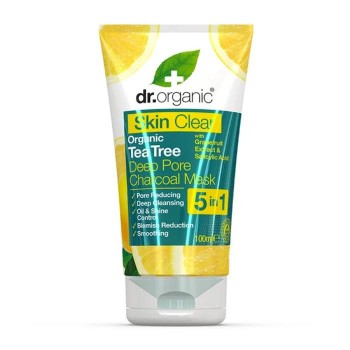 Dr Organic Deep Pore Charcoal Mask Skin Clear - Organic Tea Tree 100ml 