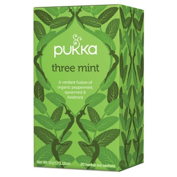 Pukka Three Mint Organic Herbal Tea 20 Tea Bags 