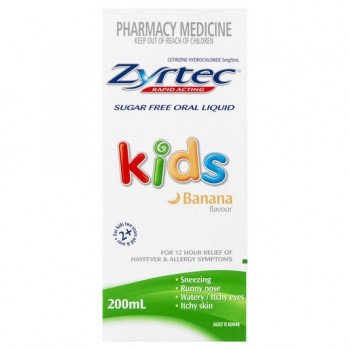 Zyrtec Kids 12h Antihistamine Banana 200ml 