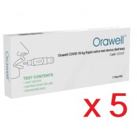 Orawell Lollipop style COVID-19 Rapid Antigen Test (SARS-CoV2 RAT) 5 Test 