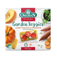 Orgran Crispibread - Garden Veggies Sweet Potato Pumpkin 125g 