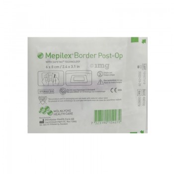 Molnlycke Mepilex Border Post-Op Surgical Dressing 6cm x 8cm single 