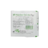 Molnlycke Mepilex Border Ag Antimicrobial Dressing 7.5cm x 7.5cm single 