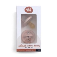 Cub & Bear Co Natural Rubber Dummy Pink - Small (0-3m) 2 pack 