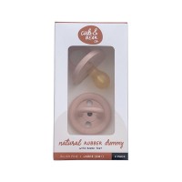 Cub & Bear Co Natural Rubber Dummy Pink - Large (6m+) 2 pack 
