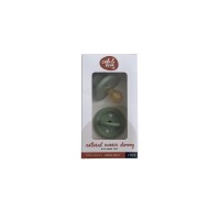 Cub & Bear Co Natural Rubber Dummy Green - Large (6m+) 2 pack 