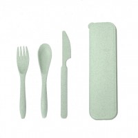 busybee Biodegradable Wheat Cutlery in Case mint 3 Pce 