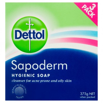 Dettol Sapoderm Medic Soap Bar 3x125g 