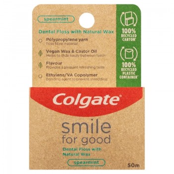 Colgate Smile for Good Dental Floss with Natural Wax Spearmint 50m 