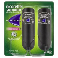 Nicorette QuickMist 2x150 Sprays Cool Berry 2x13.2ml 