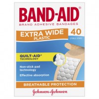 Band-Aid Plastic Extra Wide  40pk 