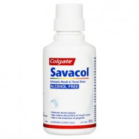 Colgate Savacol Antiseptic Mouth & Throat Rinse Alcohol Free 300ml 