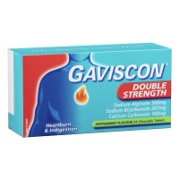 Gaviscon  Double Strength Peppermint Chewable 24 Tab