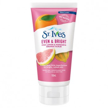 St Ives Even & Bright Pink Lemon & Mandarin Orange Scrub 150ml 